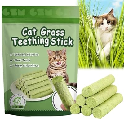 6Pcs Cat Grass Teething Stick,Cat Grass Sticks,Cat Chew Sticks,Cat Dental Sticks,Natural Cat Grass Sticks Molar Rod,Cat Teeth Cleaning Cat Grass Stick,Catnip Toys,Cat Teething Toy,Hairball Removal