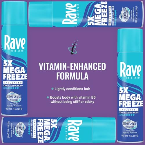 Rave 5X Mega Freeze Spray Fijador sin Aroma 2 piezas miniatura 6