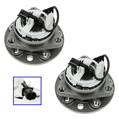 Image of TRQ Front Left and Right Wheel Bearing and Hub Assembly Set 2 Piece Compatible with 2003 Saab 9-3 Arc Vector Linear 2004-2011 9-3 2010-2011 9-3X