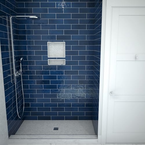 Tile Redi Shower Drain Plate 3.85 inch Square, Dots Style, Polished Chrome by Tile Redi - Used condition - Image 2