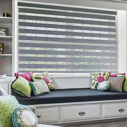 Image of ZEBRA BLINDS Polyester Curtain for Windows Or Outdoor Decor, Grey, W170 X H200 CM