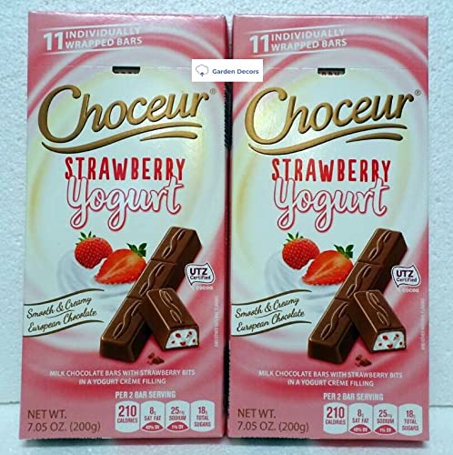 Choceur Strawberry Yogurt Smooth Creamy European Chocolate 7.05oz 200g (Two Bars)