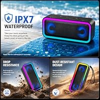 IKT Portable Bluetooth Speaker, 20W HD Sound, IPX7 Waterproof, Wireless, Big Sound and Deep Bass, TWS Pairing, 30Hrs of Playtime, for Home/Party/Outdoor/Beach, Birthday Gifts for Men Women - Black — image 6