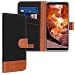 Produktbild kwmobile Hülle kompatibel mit Samsung Galaxy A7 (2018) - Kunstleder Wallet Case mit Kartenfächern Stand in Schwarz Braun