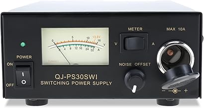NORJIN 13.8V 30A DC Power Supply, Analog Regulated Bench Power Converter with Car Cigarette Lighter Socket & Noise Offset, AC to DC Converter for HAM Radio, CB Radio, Lab & Hobby Use