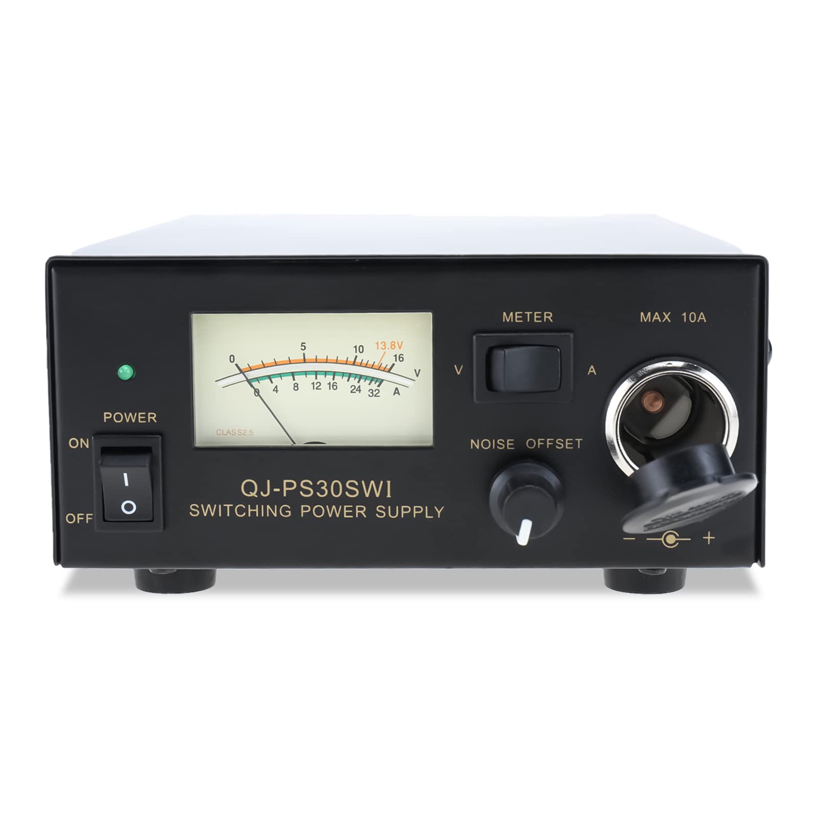 NORJIN 13.8V 30A DC Power Supply, Analog Regulated Bench Power Converter with Car Cigarette Lighter Socket & Noise Offset, AC to DC Converter for HAM