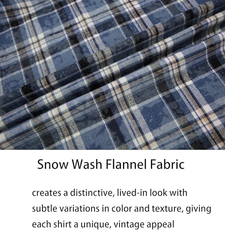 Alex Vando Mens Button Down Shirts Regular Fit Long Sleeve Casual Plaid Flannel Shirt