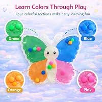 Sean's Choice Color Sorting Sensory Toys for Toddlers, Roadtrip Travel Essenstial Fine Motor Autism Fidget Preschool Classroom Activities for Kids (Butterfly) — image 2