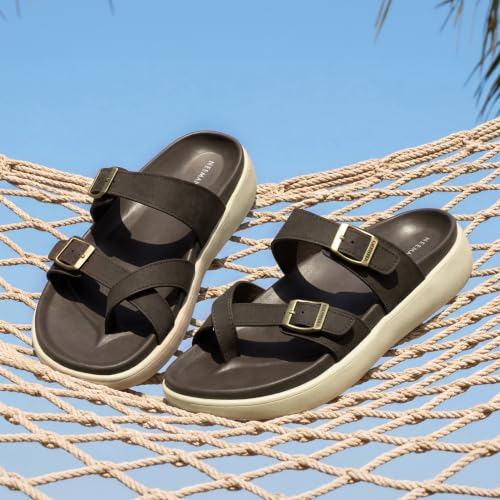 Image of Neeman's PureWhoosh Sail Sandals for Men | Adjustable Buckle Strap Casual Sandals | Cushioned Footbed with Arch Support | Comfortable Slip On Footwear for Daily Wear & Travel