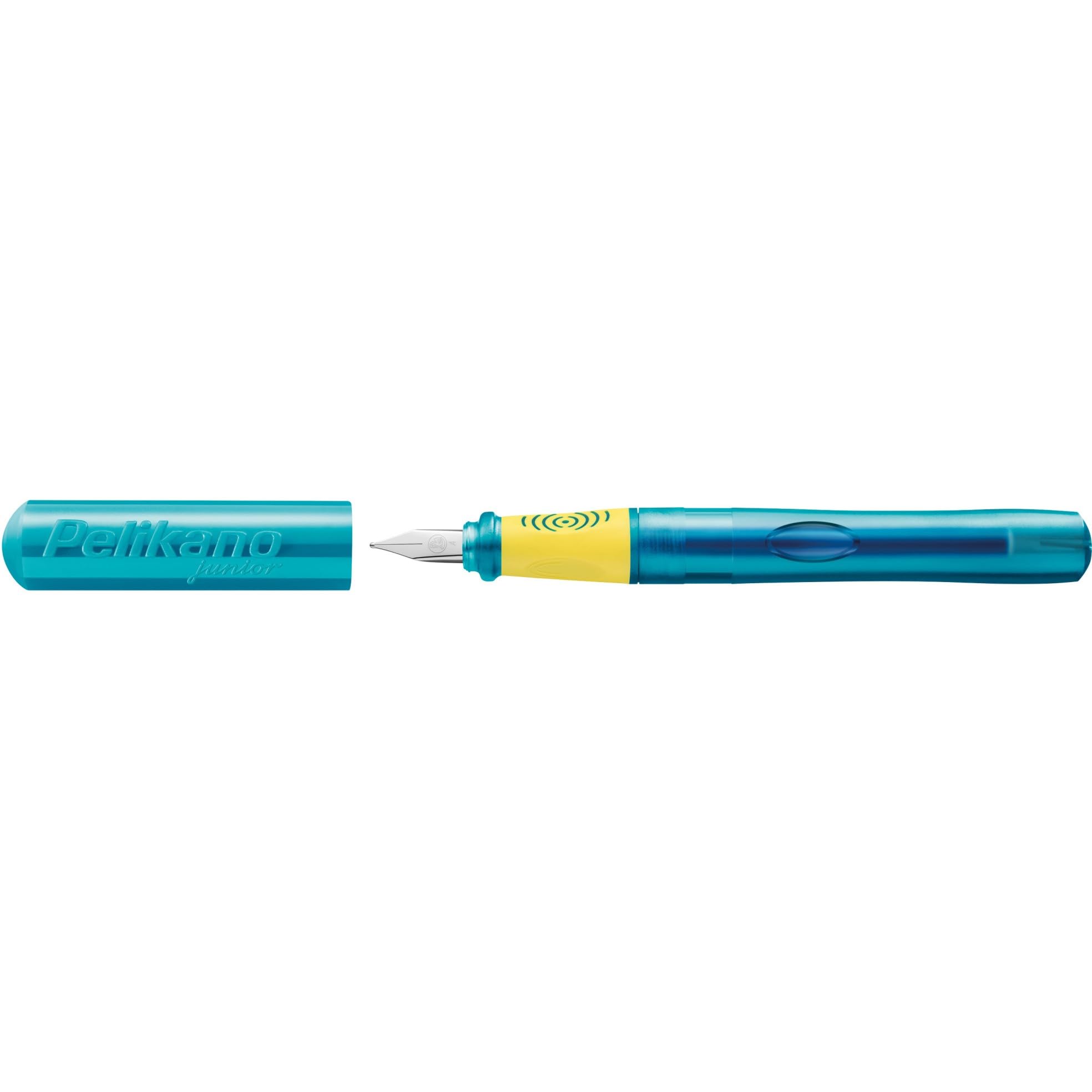 PelikanPelikano Jr. Fountain Pen, Right-Handed, Medium Nib, Turquoise, 1 Pen (924886)