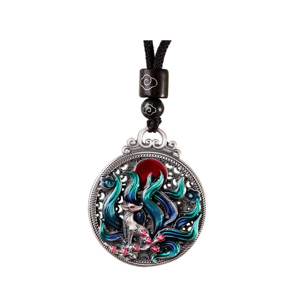 Dsadrwq 1 Pcs Nine Tailed Fox Pendant Fox Necklace for Women Animal Pendant Small Animal Pendant Fox Jewelry for Woman