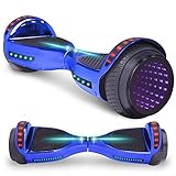 CHO Electric Smart Self Balancing Scooter Hoverboard Built-in Speaker LED Wheels Side Lights- UL2272 Certified (-Colorful Circle)