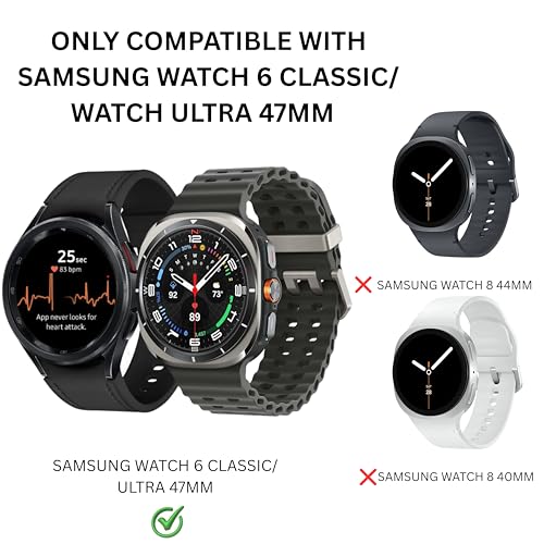 Image of YODI Waterproof 3D Tempered Glass Screen Protector Compatible with Samsung Galaxy Watch 6 / Sam-Galxay Ultra 47mm SmartWatch Only (WATCH 6 CLASSIC /ULTRA 47MM)