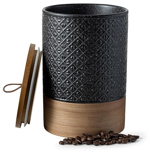 Miamolo Large Jar with Lid, Ceramic Coffee Container with Airtight