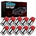 Yorkim Super Bright 3157 LED Light Bulbs Red, 3056 3156 3156A 3057 4057 3157 4157 T25 LED Bulbs for Brake Lights, Backup Reverse Lights, Reverse Tail Lights - Pack of 10