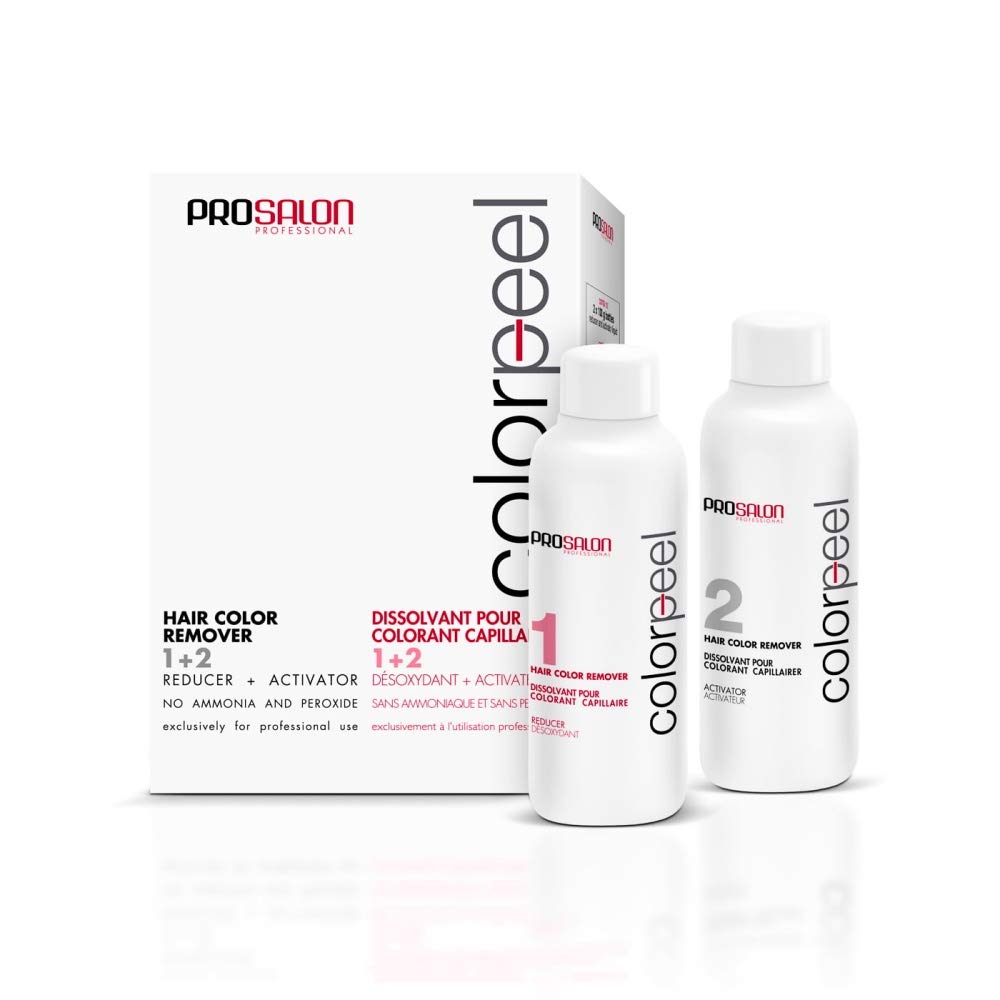 Professional Two Stage Hair Dye Colour Remover Treatment Set-no amonia & proxide