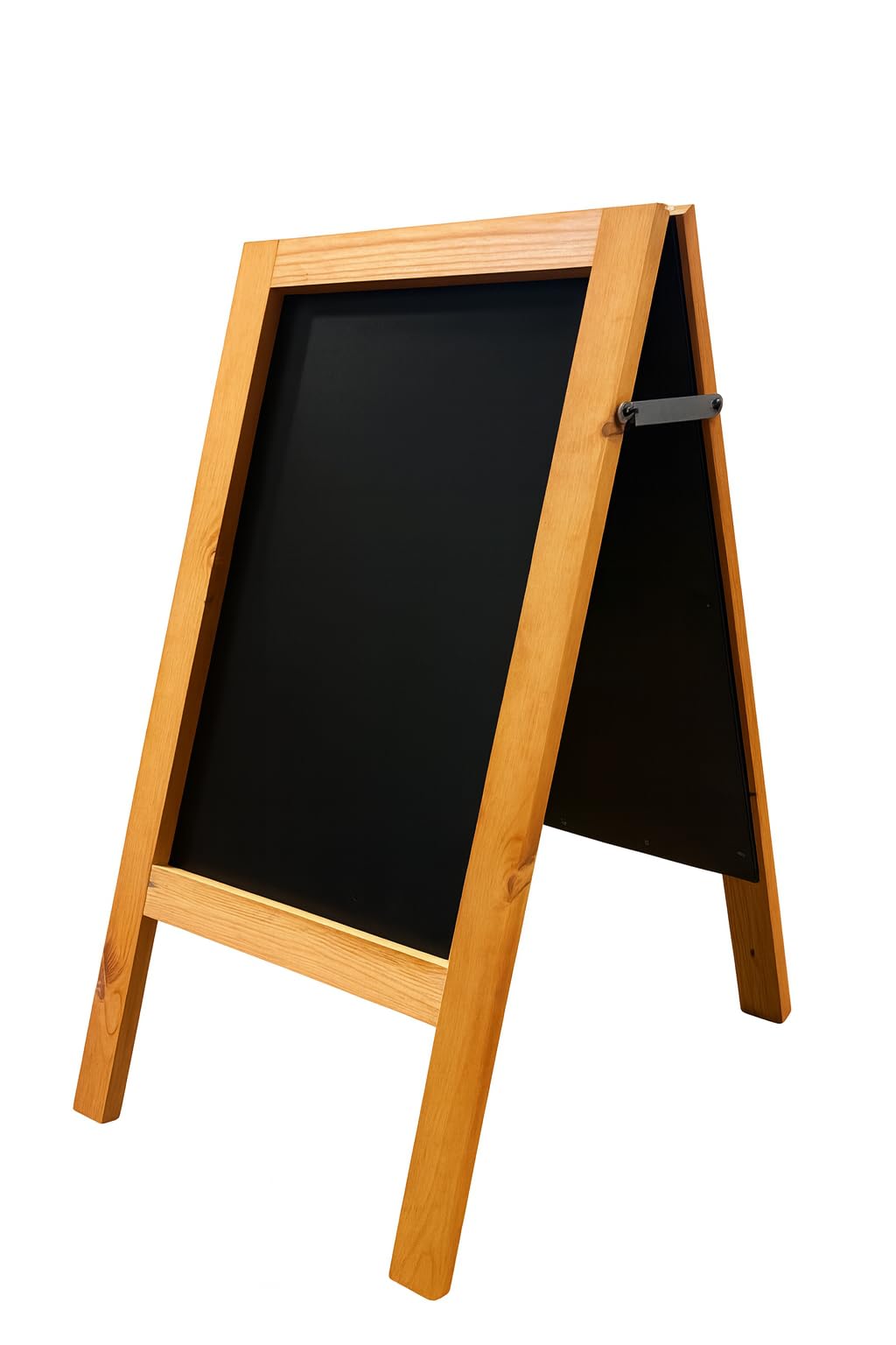 Mahogany Wooden A-Board Pavement Sign – Small 80cm x 42cm 5KG Double-Sided Chalkboard with Solid FSC Timber Frame – Portable Outdoor/Indoor Display Board for Café, Pub, Restaurant, Shop