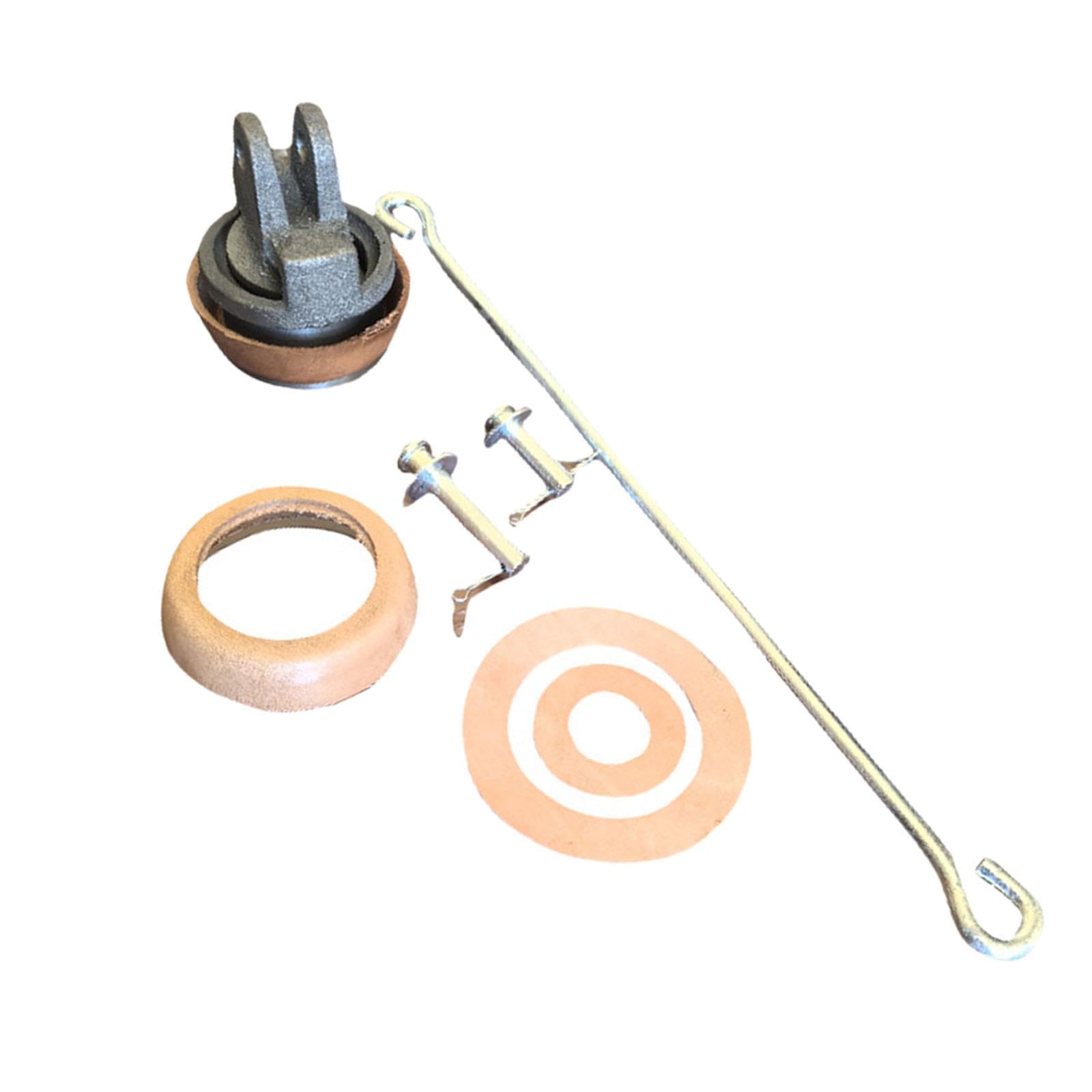 5 Piezas Pistón de Repuesto Kit para Bomba Manual Piezas con Vástago Galvanizado Anillo de Pistón Pasadores Y Arandelas Práctica Instalación Adecuado, Almohadilla de Cuero PU