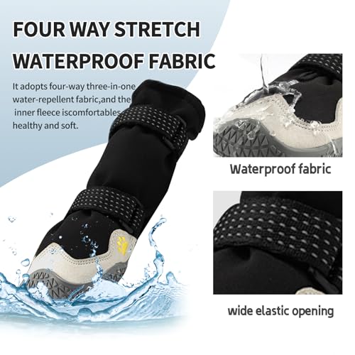 Moob LU-88-BLA-4 Dog Shoes For Large Dogs, Dog Boots & Paw Protectors thumb #1