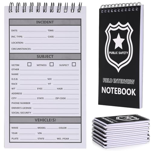 Carnet de notes de police pour enquêteur et bloc-notes de terrain gendarmerie 4x7 pouces