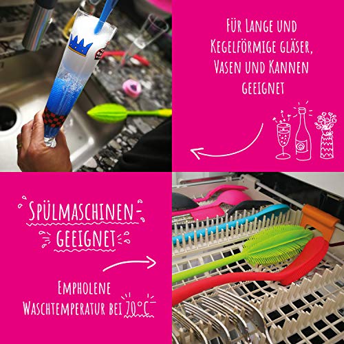 Goupillon gourde silicone Kochblume brosse bouteille thermos 36 cm résistant - 4