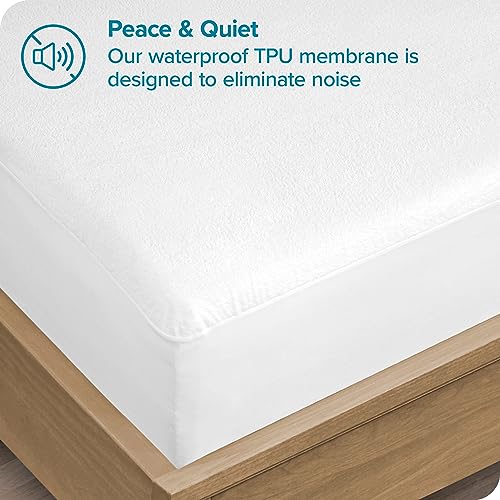 Bare Home Full Extra Long Size Mattress Protector - Premium 100% Waterproof & Breathable Mattress Protector - Cooling Mattress Protector - Vinyl Free - Premium Mattress Protector (Full Xl, White) #TOP3