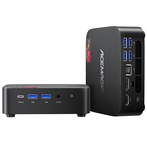 ACEMAGICIAN Kron Mini K1 Mini PC, Ryzen 7 7730U, 32GB DDR4 1TB SSD Mini Computers, Small Light Gaming PC 4K@60Hz Triple Display, Mini Desktop WiFi6 | Bluetooth 5.2 | Dual Channel | Auto Power On