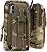 Produktbild ONEFLOW Survival Case für alle DOOGEE Handys - Gürteltasche aus Nylon, Handytasche mit Karabiner, Handy Gürtel Tasche Outdoor Handyhülle, Grün Camouflage