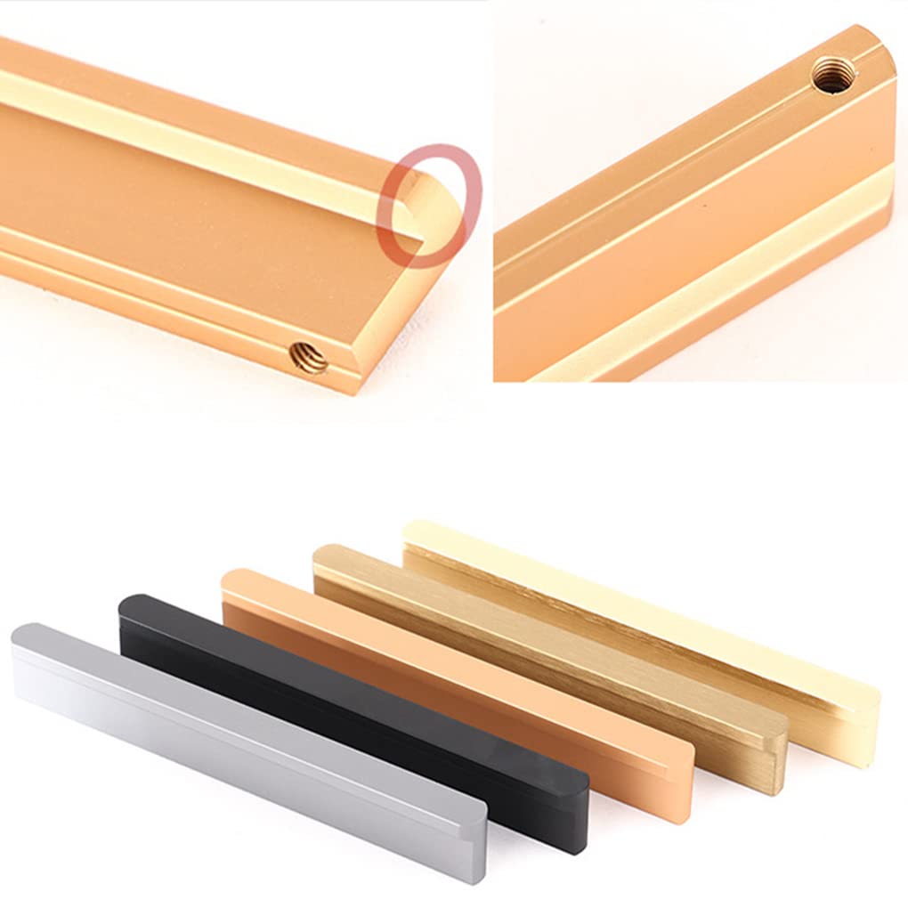2 uchwyty meblowe, aluminiowe uchwyty do drzwi, w kształcie litery T, okrągłe guziki, do szafy, do szafy, do szafy, do szafy, do relingów, do szafki (długość 1200 mm)