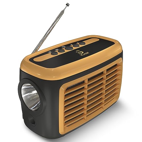 iGear Goldie Radio and Bluetooth Speaker With In -Built Mic For Calling|MP3 Player With USB, TF/SD Card & AUX Ports| 8Hrs Torch Light & Solar Charging|1200 MAh Rechargeable Battery With Playtime 3Hrs (B09NM4WM4H) Amazon Price History, Amazon Price Tracker