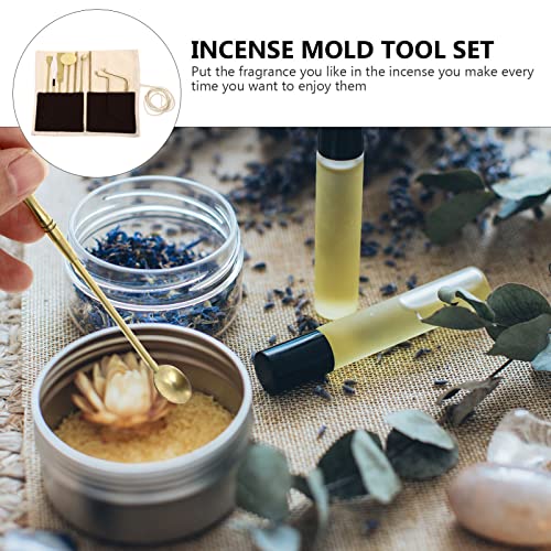 Doitool 7Pcs Chinese Incense Burner Kit Brass Incense Making Kit Incense Mold Tool Diy Backflow Tower Incense Cone Molds Spoon Press Shovel Brush For Yoga Meditation Toolshome #TOP4