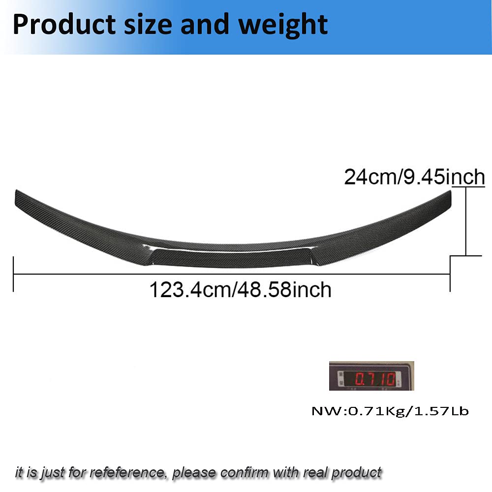 Spoiler posteriore in vera fibra di carbonio per BMW Serie 2 F22 F87 M2 220i 228i 230i M235i M240i Coupé 14-19, spoiler per baule tipo M4 Highkick