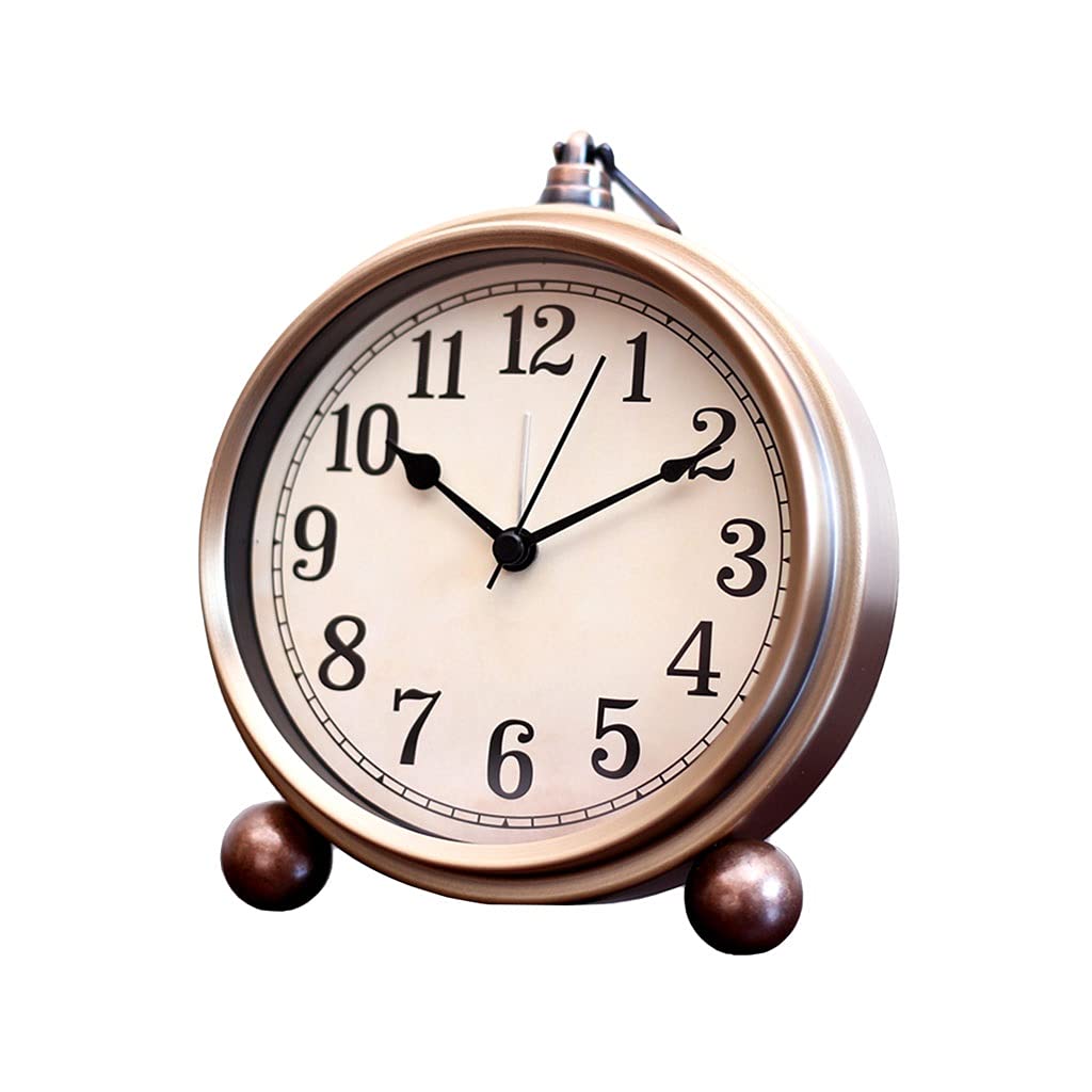 Reloj de mesa vintage y silencioso ideal para decorar el dormitorio principal