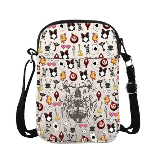 Cartoon Merchandise Crossbody Bag Alastor Demon Carry On Bag Radio Demon Helluva Gift For Fans (HazbiDemonCross)