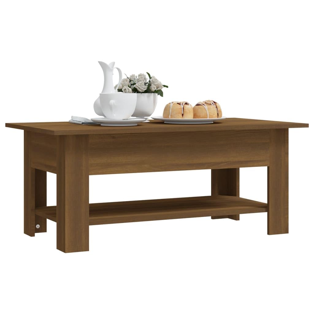 Couchtisch Braun Eichen-Optik 102x55x42 cm Spanplatte