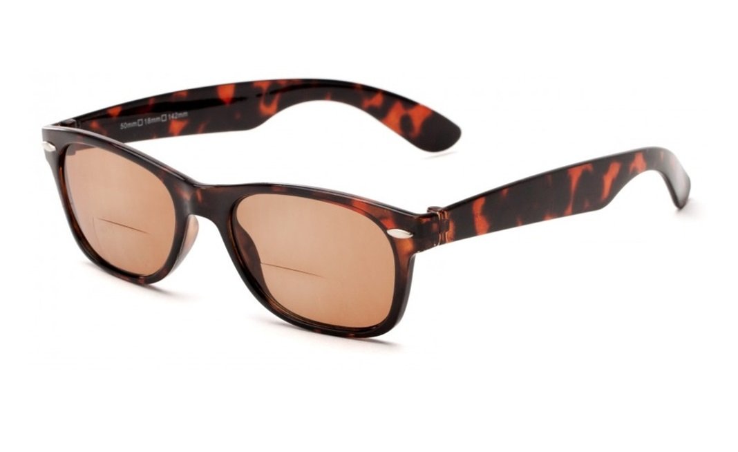 Bifocal Reading Sunglasses Sun Readers Tinted Glasses Retro Frame Mens Womens Classic With Case