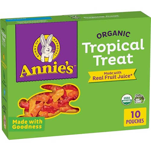 Annie's Organic Tropical Treat Fruit Flavored Snacks, Gluten-Free, 10ct 7oz