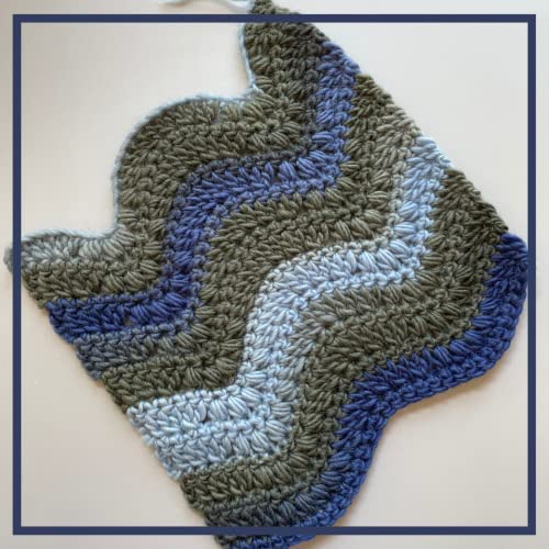 Image of Wool Wonders Yarn for Crocheting, 4-Pack (640Yds / 400G), Free Patterns - Wool Yarn for Knitting - Aran /Heavy #4 Medium Worsted Weight - Blue Gray