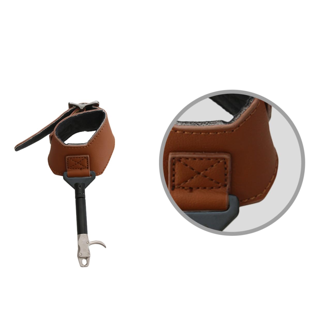 FOYTOKI Made of Sturdy Material Recurve Bow Arrow Caliper Release Bow Hunting Thumb Release Aid 360° Adjustable Wristband