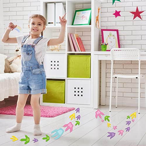 Fumete 48 Pcs Dinosaur Wall Decals Dinosaur Footprint Stickers For Floor Removable Dinosaur Decor For Bedroom Bathroom Dinosaur Feet Room Decor For Kid Nursery Birthday Party #TOP5