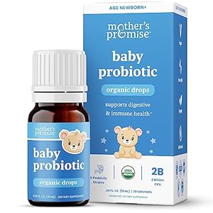 Organic Baby Probiotic Drops for Babies | Baby Gas Relief for Colic & Constipation | Immune Support & Digestion | 2 Billion CFU with Prebiotic | Liquid Probiotics for Babies, Newborns & Infants
