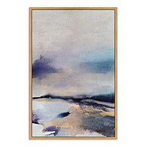 SIGNWIN Framed Canvas Wall Art Abstract Sea Landscape...