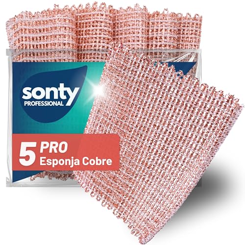 Sonty Paños de Cobre 5 uds – Trapos ecológicos de Austria sin químicos | Estropajo para...