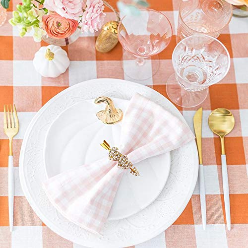 Kalopro Valentine Napkin Rings Set Of 6, Gold Heart Napkin Ring Holders, Diamond Love Napkin Buckles Holder For Valentine's Day, Weddings, Thanksgiving, Parties Table Settings Decor #TOP5