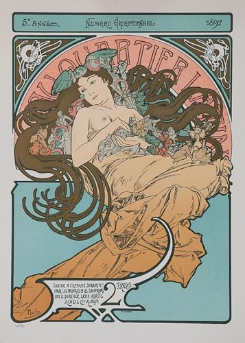 Impression Tableaux Graffiti Art d'Alphonse Mucha pour une Déco Raffinée