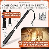 PFOTENWUNDER® Fahrradleine Hund, Hunde-Fahrradleine + 1 elastische Hundeleine & 1 Trainingsbuch, extra Dicke 6mm-Leine | Abstandhalter Fahrradhalter aus hochwertige Karbonfasern mit Stoßdämpfern