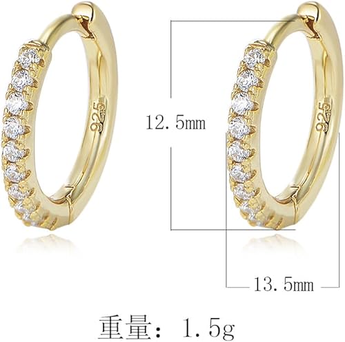 Vista 64 de OUXi Aretes de plata de ley 925 para mujer, hipoalergénicos con orejas sensibles