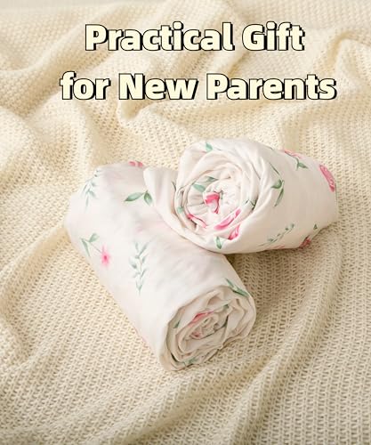 Image of SDY Jersey Crib Sheets for Baby Boys and Girls,52 inchx28 inchx8, 2 Pack,Neutral Flower Standard Oval /Retangle Fitted Crib Sheets for Toddler,Super Soft Breathable