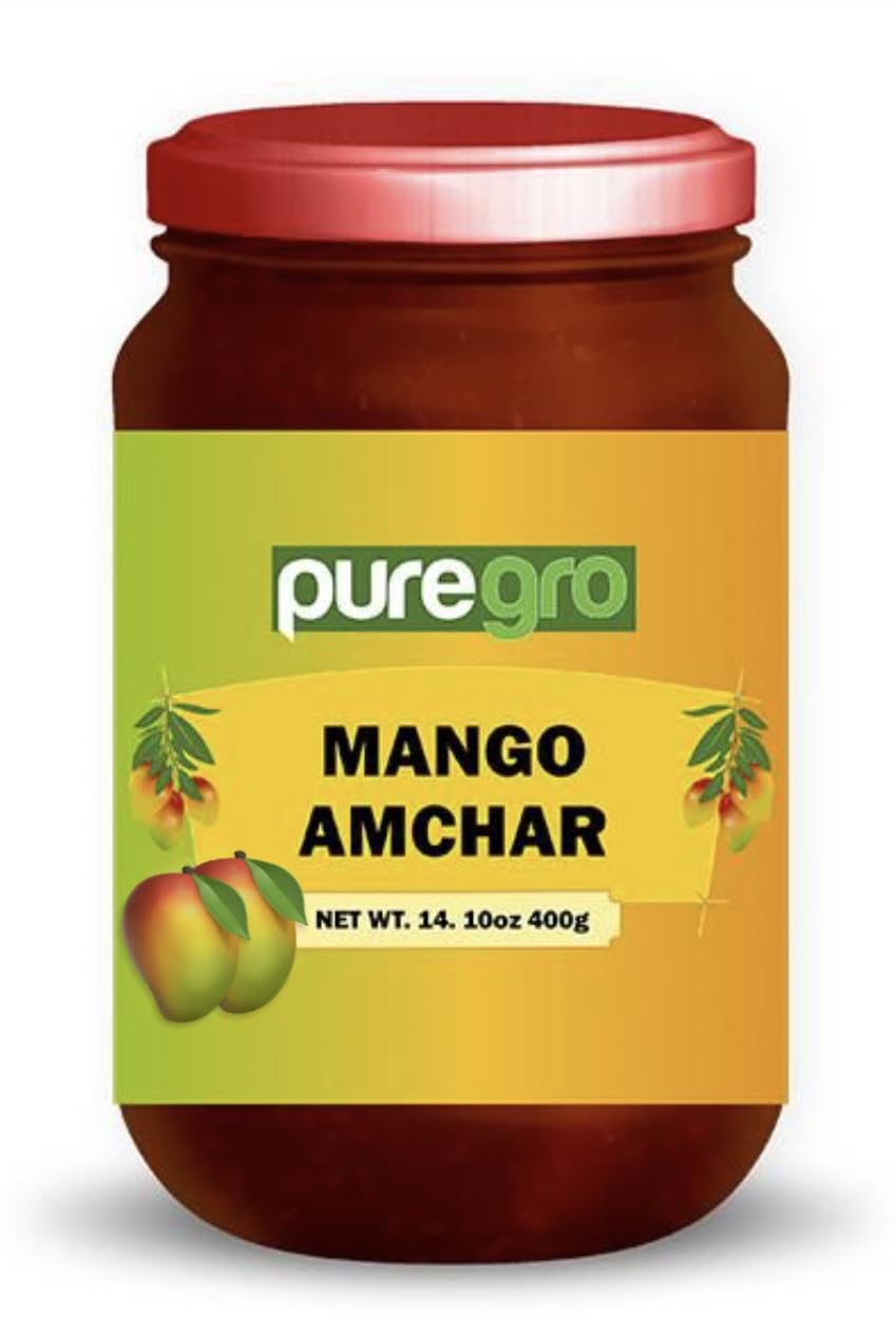 PuregroMango AMCHAR 400g ¦ Mangue ¦ Green Mango Pickle.