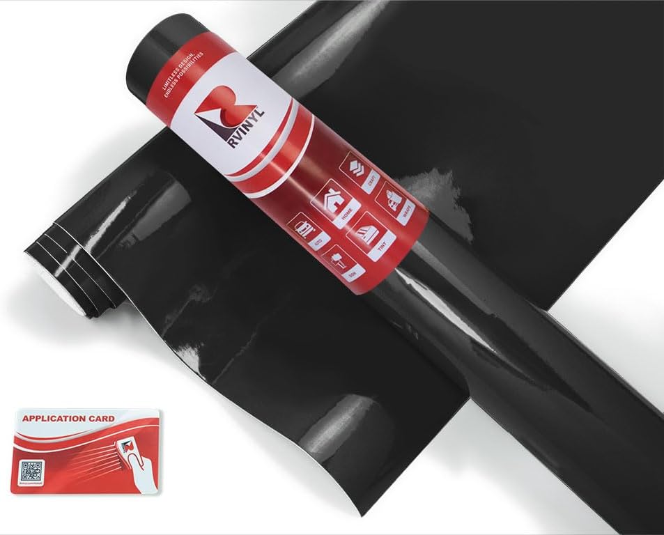 ORACAL 970RA Series Dual Cast Wrap Film in Gloss Black 070 - Thick Car Vinyl Roll - 4ft x 5ft with Air Release Adhesives for Vehicles